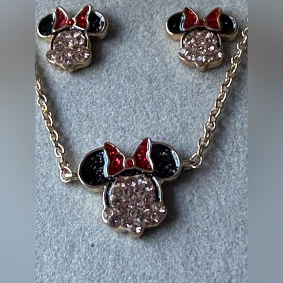 🐹 DISNEY X BAUBLEBAR MICKEY & MINNEY MOUSE NECKLACE & EARRING SET 🐹 NWT 🐹 - Picture 15 of 16